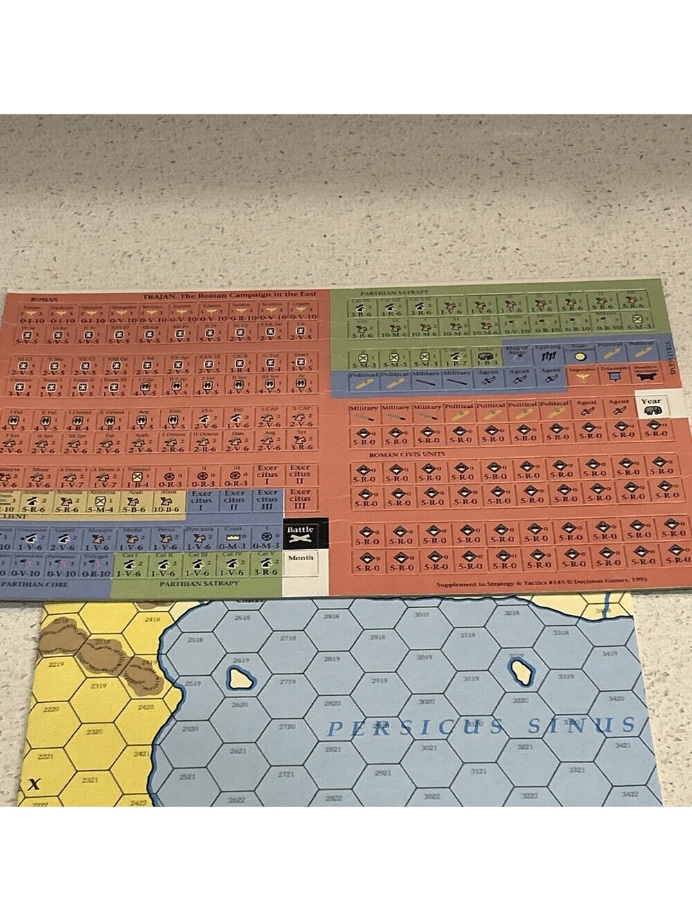 Strategy & Tactics NO MAGAZINE 145 Trajan Roman Campaign in the East UNPUNCHED - Picture 2 of 4